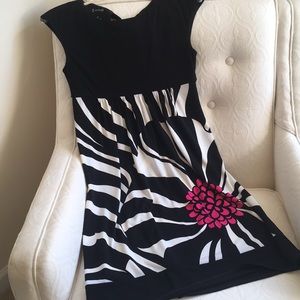 * closet clean out* Black and cream Petite dress